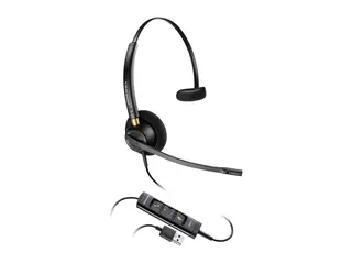 HP Poly EncorePro 515 - EncorePro 500 series hodesett - on-ear - kablet - USB-A - svart - Certified for Skype for Business