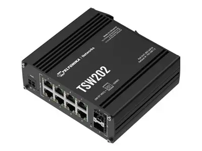 Teltonika TSW202 - Switch - Styrt - 8 x 10/100/1000 (PoE+) + 2 x S...