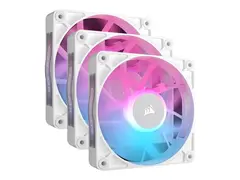 CORSAIR iCUE Link RX120 RGB Triple Starter Kit Kabinettvifte - 120 mm - hvit (en pakke 3)