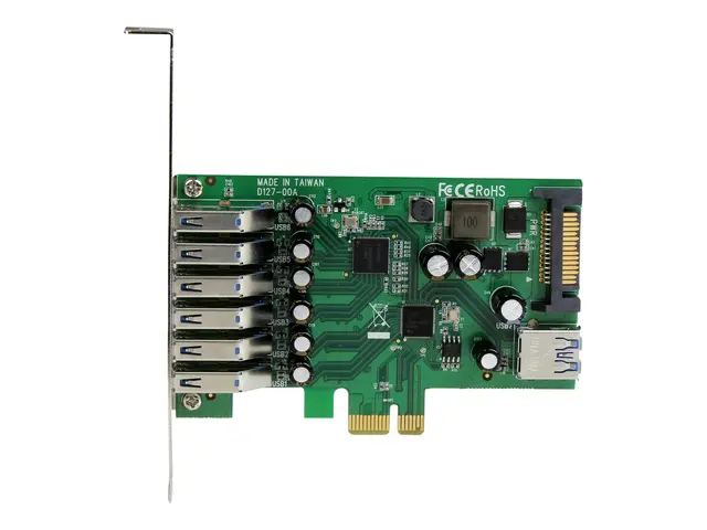 StarTech.com 7 Port PCI Express USB 3.0 Card - Standard & Low-Prof...