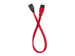 CORSAIR Premium Sleeved - Utvidelsessett frontpanelmonterbar - rød - 30 cm
