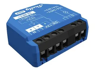 Shelly 1 Gen3 - Smartsvitsj - trådløs - 802.11b/g/n, Bluetooth 4.2 LE 2401 - 2483 Mhz, 2400 - 2483.5 Mhz - blå, svart (en pakke 2)