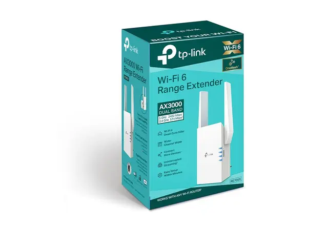 TP-Link RE705X V1 - Rekkeviddeutvider for Wi-Fi 1GbE 6 2.4 GHz, 5 GHz