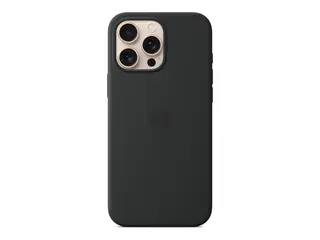 Apple - Baksidedeksel for mobiltelefon - MagSafe-samsvar silikon - svart - for iPhone 16 Pro Max