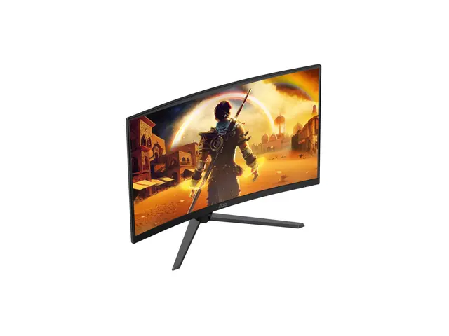 AOC Gaming C32G42ZE - G4 Series - LED-skjerm gaming - kurvet - 32" (31.5" synlig) - 1920 x 1080 Full HD @ 240 Hz - VA - 300 cd/m² - 3500:1 - HDR10 - 0.3 ms - HDMI, DisplayPort - svart, rød 