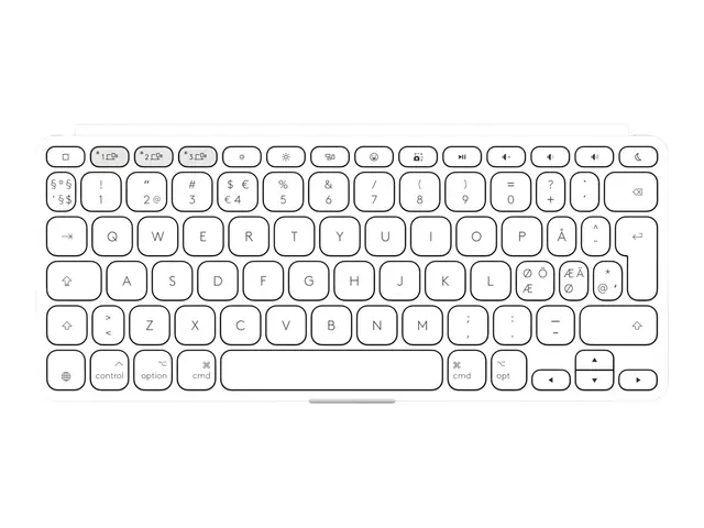Logitech Keys-To-Go 2 - Tastatur bærbar trådløs Bluetooth LE blekgrå