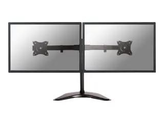 Neomounts NM-D335D - Stativ - full bevegelse for 2 LCD-skjermer - svart - skjermstørrelse: 10"-27" - skrivebordsstativ, klemmemonterbar, malje, skrivebordsmonterbar