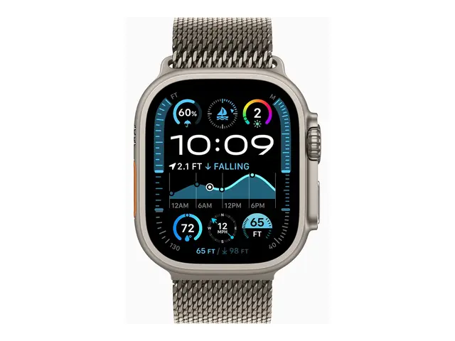 Apple Watch Ultra 2 - 49 mm naturlig titan smartklokke med fint st...