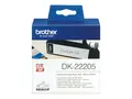 Brother DK-22205 - Svart på hvitt - Rull (6,2 cm x 30,5 m) termisk papir for Brother QL-1050, QL-500, QL-550, QL-560, QL-570, QL-600, QL-650, QL-710, QL-720, QL-820