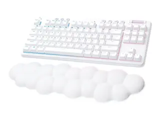 Logitech G G715 - Tastatur - uten nummertastatur bakgrunnsbelyst - tr&#229;dl&#248;s - Bluetooth, 2.4 GHz - QWERTY - Nordisk (dansk/finsk/norsk/svensk) - tastsvitsj: Tactile - hvit