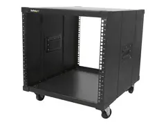 Startech 9U Open Frame Rack with Wheels - 4 Post 23" Deep Portable Open Frame Cabinet for 19" Network, Data &amp; Server Equipment 220 lbs capacity (RK960CP) - Rack - svart - 9U - 23"