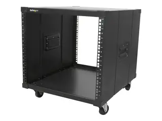 Startech 9U Open Frame Rack with Wheels - 4 Post 23" Deep Portable Open Frame Cabinet for 19" Network, Data &amp; Server Equipment 220 lbs capacity (RK960CP) - Rack - svart - 9U - 23"