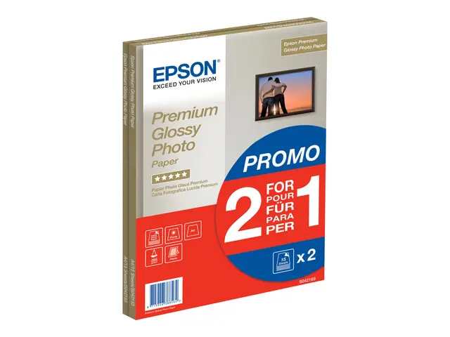 Epson Premium Glossy Photo Paper BOGOF - Blank - A4 (210 x 297 mm)...