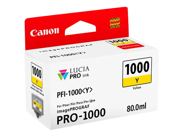Canon PFI-1000 Y - 80 ml - gul - original - blekkbeholder - for im...