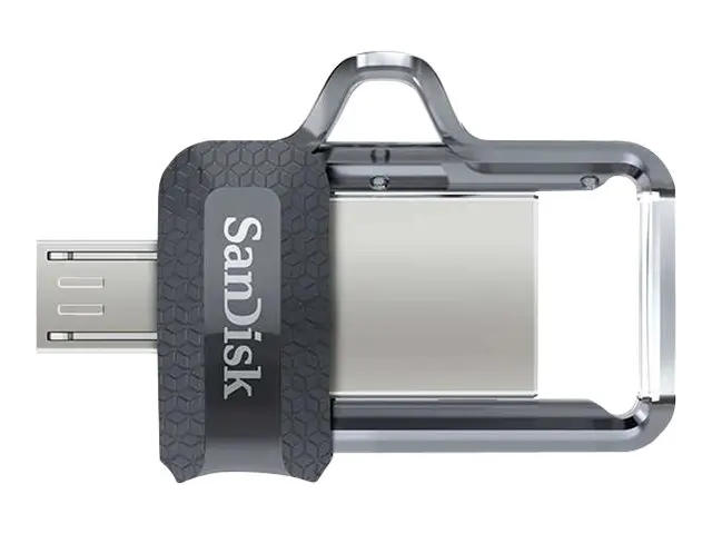 SanDisk Ultra Dual M3.0 - USB-flashstasjon - 256 GB - USB 3.0 / mi...