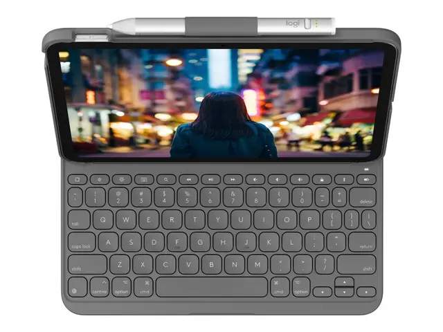 Logitech Slim Folio - Tastatur og folioveske trådløs Bluetooth LE ...