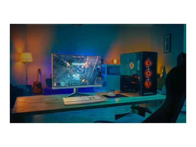 Philips Evnia 5000 27M2C5501 - LED-skjerm gaming - kurvet - 27" - 2560 x 1440 QHD @ 180 Hz - Fast VA - 5000:1 - HDR10 - 0.5 ms - 2xHDMI, DisplayPort - hvit 