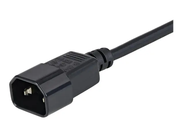 StarTech.com 1m (3ft) Power Extension Cord, C14 to C13, 10A 125V, ...