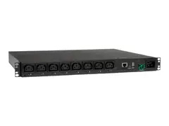Eaton 3.7kW Single-Phase 208/230V Switched PDU LX Platform, 8 C13 Outlets, C20 Input with L6-20P Adapter, 2.4m Cord, 1U Rack-mount, TAA - horizontal rackmount - str&#248;mfordelerenhet - 3.8 kW