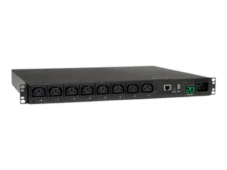 Eaton 3.7kW Single-Phase 208/230V Switched PDU LX Platform, 8 C13 Outlets, C20 Input with L6-20P Adapter, 2.4m Cord, 1U Rack-mount, TAA - horizontal rackmount - str&#248;mfordelerenhet - 3.8 kW