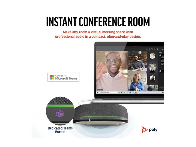 Poly Sync 10 - Høyttalende håndfri telefon kablet USB-A, USB-C sølv