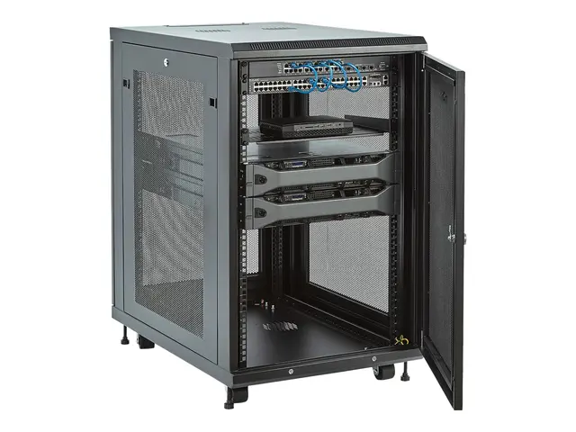 Startech 18U Server Rack Cabinet, 4-Post Adjustable Depth (2" to 3...