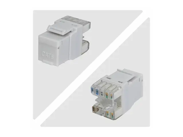 Startech - Trapes-jakk - 180°, 110 punch down - CAT 6 - UTP - RJ-4...
