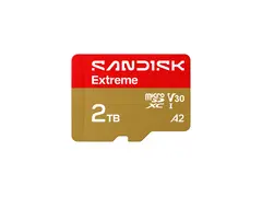 SanDisk Extreme - Flashminnekort (microSDHC til SD-adapter inkludert) 2 TB - A2 / Video Class V30 / UHS-I U3 - microSDXC UHS-I