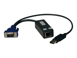 Eaton Tripp Lite Series USB Single Server Interface Unit Virtual Media KVM Switch HD15 USB RJ45 TAA KVM-utvider - opp til 30 m