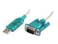StarTech.com 3ft USB to RS232 DB9 Serial Adapter Cable M/M - Seriell adapter - USB 2.0 - RS-232