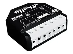 Shelly Wave - Smartsvitsj - 2 kanaler, lang rekkevidde trådløs - Z-Wave - 864 MHz, 868.4 MHz - svart