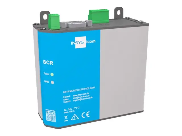 INSYS icom SCR-E 300 - Ruter 2-port svitsj Modbus DIN-skinnemonter...