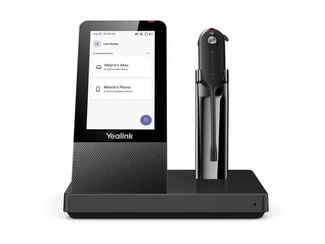 Yealink WH67 - Hodesett - i øret - konvertibel - DECT / Bluetooth ...