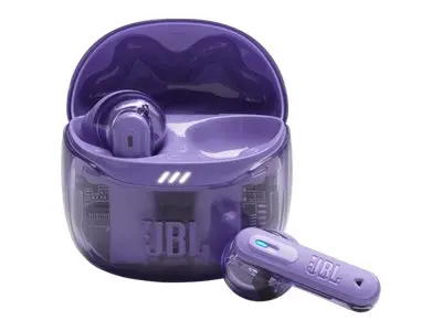 JBL TUNE Flex 2 - Ghost Edition - True wireless-hodetelefoner med mikrofon i øret - Bluetooth - aktiv støydemping - spøkelsesfløyel 