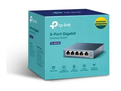 TP-Link TL-SG105 5-Port Metal Gigabit Switch - Switch - ikke-styrt...