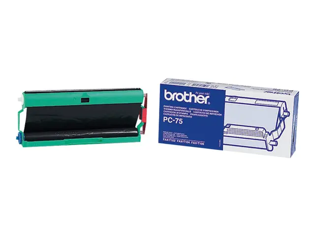 Brother PC75 - Svart - skrivebåndskassett - for FAX-T102, T104, T106