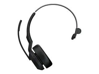 Jabra Evolve2 55 MS Mono - Hodesett - on-ear Bluetooth - tr&#229;dl&#248;s - aktiv st&#248;ydemping - USB-C - svart - Certified for Microsoft Teams