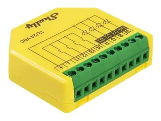 Shelly Plus - Kontroller for LED-lys - RGBW PM trådløs - 802.11b/g/n, Bluetooth 4.2 - 2400 - 2483.5 Mhz - gul, grønn