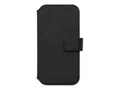 KEY Unstad - Lommebok for mobiltelefon stoff, 100 % resirkulert plast, PU-skinn (termoplastisk polyuretan + polykarbonat) - svart - for Apple iPhone 15 Pro