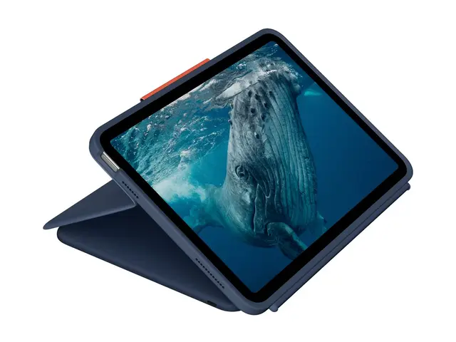 Logitech Rugged Combo 4c - Tastatur og folioveske full size - Apple Smart connector - QWERTY - dansk/norsk/svensk/finsk - klassisk blå 
