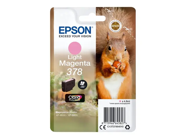 Epson 378 - 4.8 ml - lys magenta - original - blære med RF/lyd-ala...