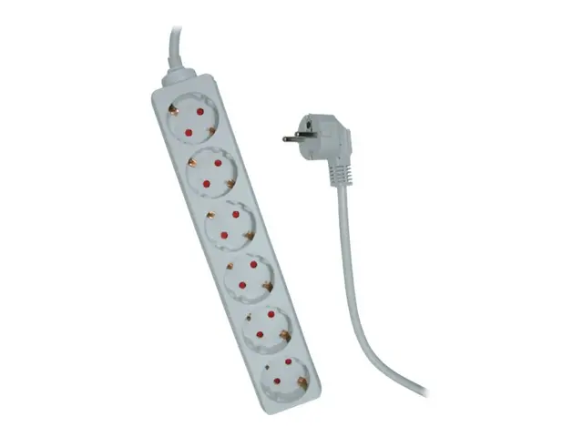 Elivi - Flerkoplingslist - AC 250 V - utgangskontakter: 6 (6 x str...