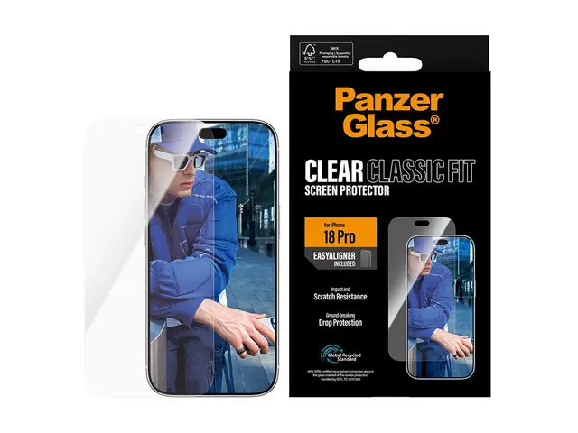 PanzerGlass - Skjermbeskyttelse for mobiltelefon - klassisk passfo...