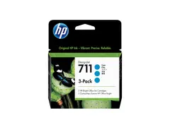 HP 711 - 3-pack - 29 ml - cyan - original DesignJet - blekkpatron - for DesignJet T100, T120, T120 ePrinter, T125, T130, T520, T520 ePrinter, T525, T530