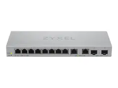 Zyxel XGS1210-12 - V2 - switch - Styrt - 8 x 10/100/1000 + 2 x 100/1000/2.5G + 2 x 1 Gigabit / 10 Gigabit SFP+ (opplink) stasjonær, veggmonterbar