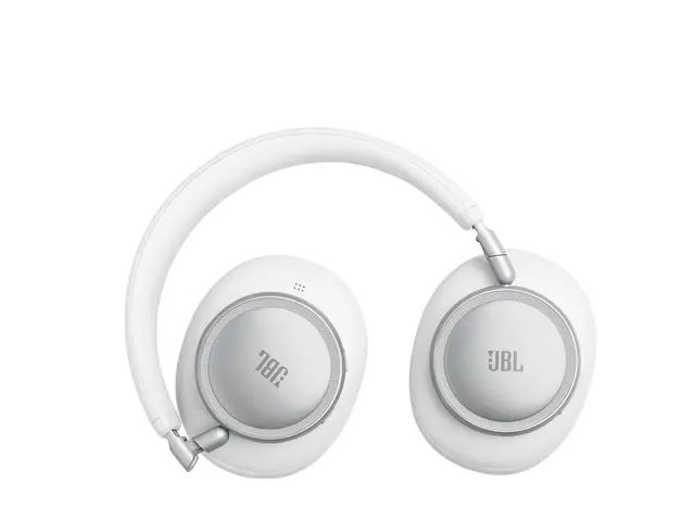 JBL LIVE 780NC - Hodetelefoner med mikrofon full størrelse - Bluetooth - trådløs, kablet - aktiv støydemping - 3,5 mm jakk - hvit 
