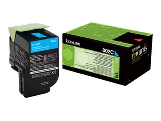 Lexmark 802C - Cyan - original - tonerpatron LCCP, LRP for Lexmark CX310dn, CX310n, CX410de, CX410dte, CX410e, CX510de, CX510dhe, CX510dthe