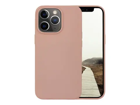 dbramante1928 Greenland - Baksidedeksel for mobiltelefon snappfeste - 100 % resirkulert plast - rosa sand - for Apple iPhone 13 Pro Max