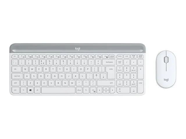 Logitech Slim Wireless Combo MK470 - Tastatur- og mussett - trådlø...