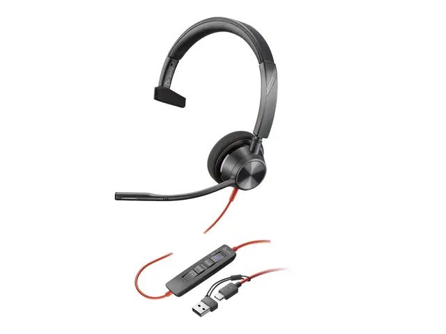 Poly Blackwire 3310 - 3300 series hodesett on-ear kablet USB-A sva...